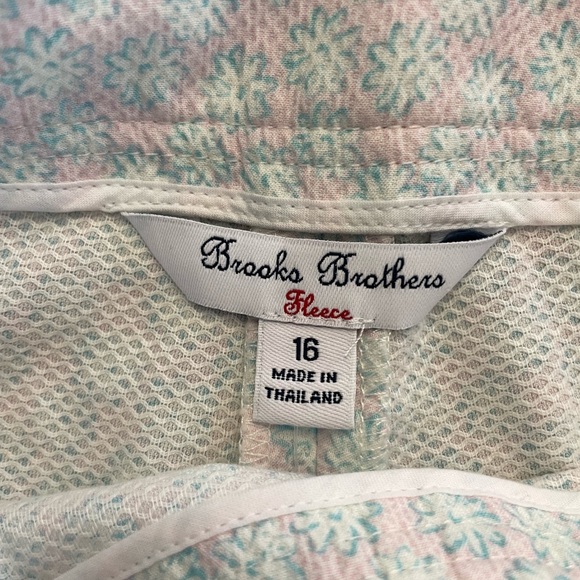 Brooks Brothers Girls Cotton Floral Pink and Blue Side-Zip Pants, NWT, size 16 - Picture 9 of 11